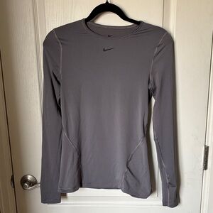 Nike Gray Dri-FIT Long Sleeve Shirt